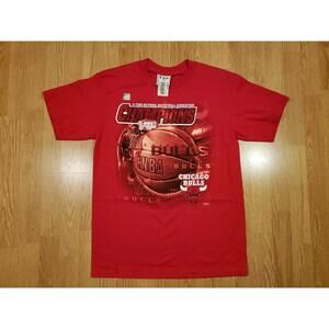 Chicago Bulls Championship T Shirt 1998 6X Champions   90S New